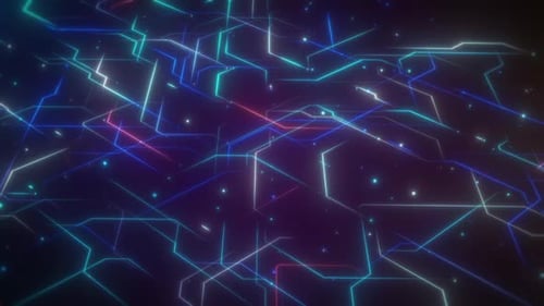 Futuristic Glowing Data Lines Network Background