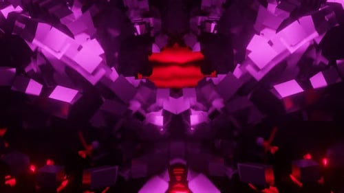 Kaleidoscope 4 Red Blue Loop Hd