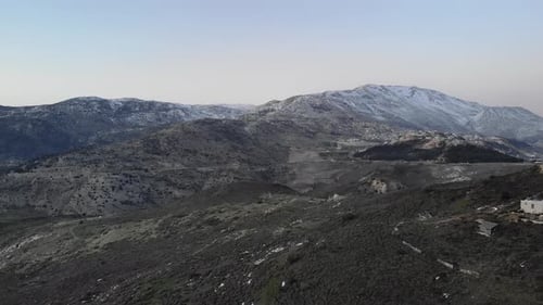 Hermon Mountain al atardecer, 2021, vista aérea