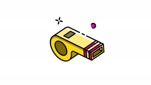 Animated Modern Sports Whistle Icon