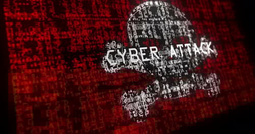 Pirates skull flag waving with security code