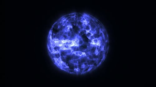 Abstract Blue Energy Sphere Animation