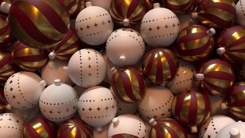 Festive Falling Christmas Ornaments 3D Animation