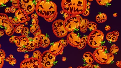 Halloween Background Loop Pumpkins