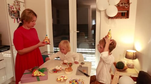 Festive Family Birthday Party Celebration at Home