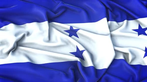 Realistic Waving Honduras National Flag Animation