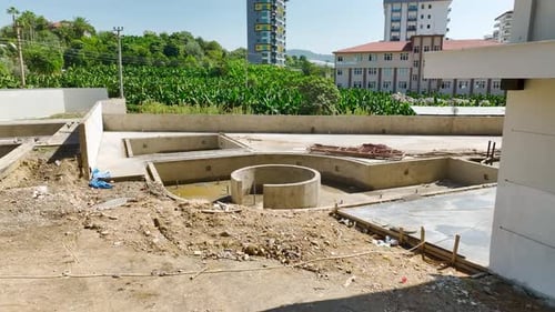 View the Construction of Coastal Properties with Facade Renovations Pool Building and Landscaping of