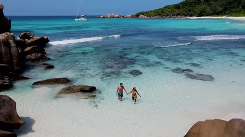 Anse Cocos Beach La Digue Seychelles a Tropical Beach During a Luxury Vacation in Seychelles