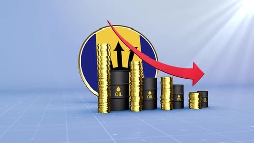 Barbados Oil Revenue Decline Energy Market Finance & Economic Data Infographics