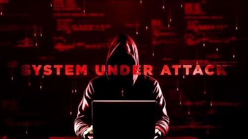 Vídeo do holograma do System Under Attack Word On Style 02