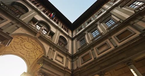 Beautiful Arched Courtyard Architect in Florence Italy