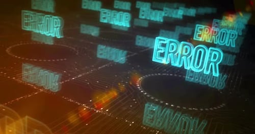 Error warning symbols loop cyber concept