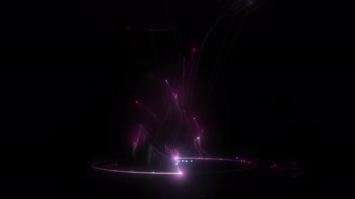 Magical Fan Blowing Colorful Particles with trails Seamless Loop