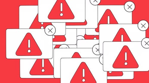 Animated Sketch Style Warning Message Pop-Ups