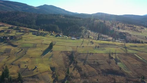 Aerial Landscape View Of Mountain Village 4