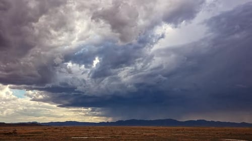 Summer storm timelapse rolling over the Utah Desert