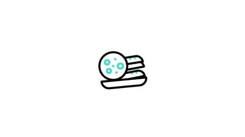 Flat Design Animated Stacked Food Icon