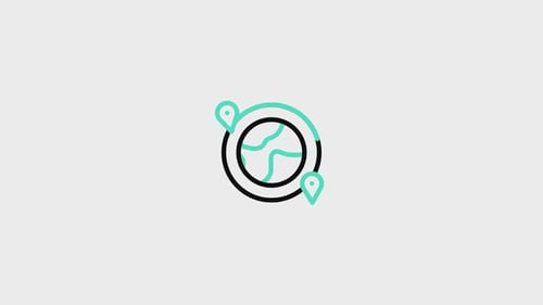 Icono animado de viaje