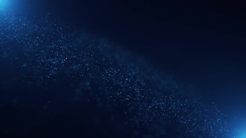 Animated Blue Particle Stream Technology Background