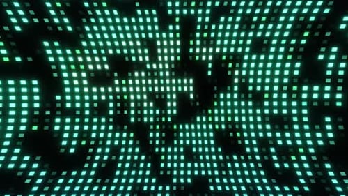 Futuristic Glowing Digital Grid Loop Background