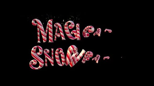 Magical Snowfall Animation Title on Alpha