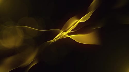 Abstract fabric wave flying gold color background