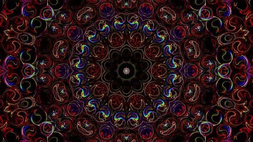 Abstract background moving stripes and flashing with shining light dots. Animation with circles