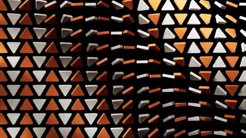 Orange Kinetic Abstract Triangles Background