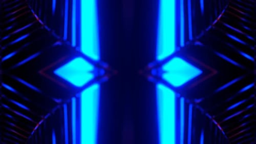 Blue And Orange Abstract Flashing Symmetrical Background Vj Loop In 4K