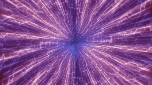 Abstract glowing energy futuristic blue hi-tech circle from lines abstract background. Video 4k