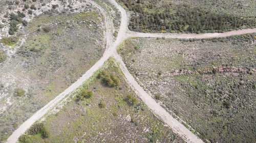 Dirt road on mountain landscape