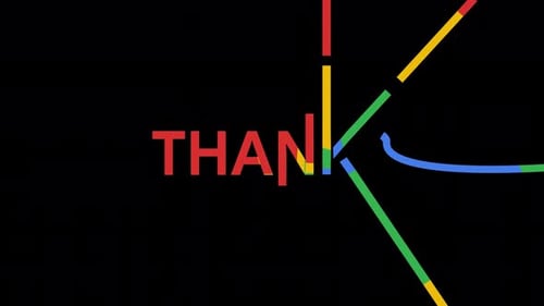 Dynamic Geometric Lines Thanks Text Reveal Animation