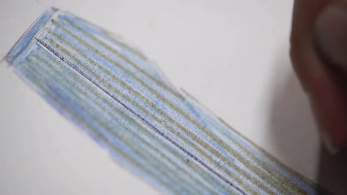 Hand Drawing Blue and Gray Striped Design