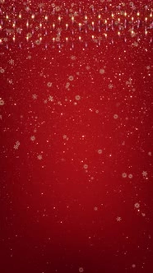 Sparkling lights xmas tree light blink Merry Christmas Happy New Year greeting message red backgroun