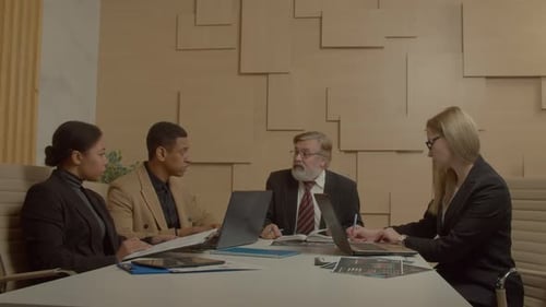 Professional Diverse Multiethnic Business Team Meeting at Boardroom