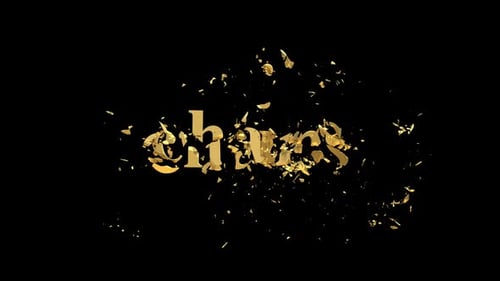 Golden Fragment Text Reveal Animation