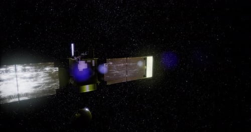 Global Surveyor Orbiting Distant Planet Captures Stunning Cosmic View