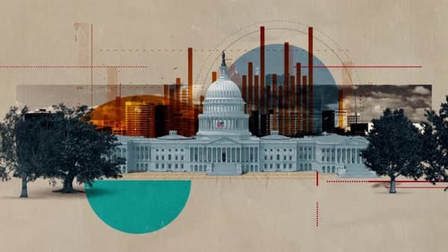 US Capitol Building, Political Collage Design