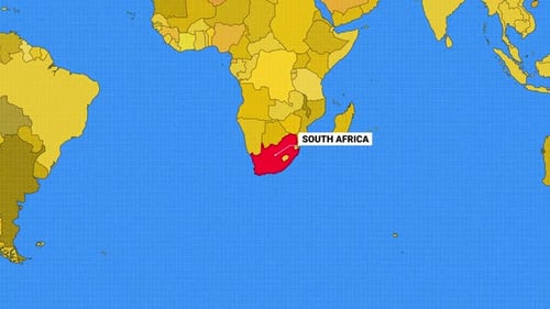 Animated World Map Country Highlight Zoom