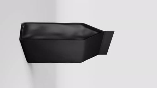 Black standing pouch bag coffee bean branding design 3D animation vertical loop Merchandise package