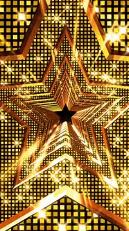 Shining Golden Star Awards Tunnel Celebration Background