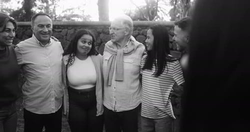 Multigenerational Friends Celebration in Park