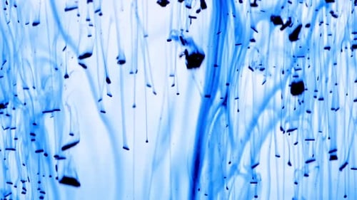 Blue Ink Dispersing with Black Particulates