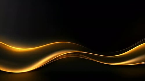 Elegant Flowing Golden Waves Abstract Motion Background