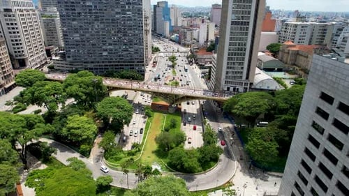 Centro de São Paulo, Brasil. Paisagem deslumbrante do centro histórico da cidade