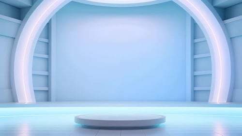 Futuristic 3D Virtual Stage Podium Reveal