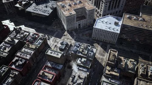 Vista aérea de una ciudad con muchos edificios