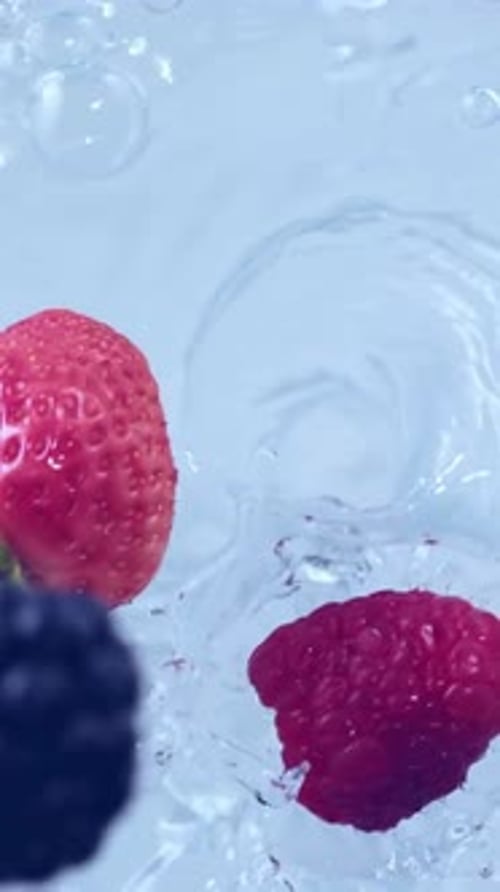 Vertical View Of Strawberry