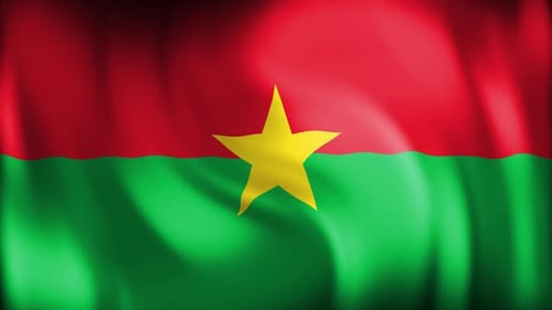 Waving Flag of Burkina Faso Seamless Loop