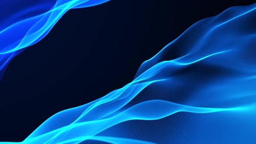 Futuristic Blue Digital Wave Particle Grid Background